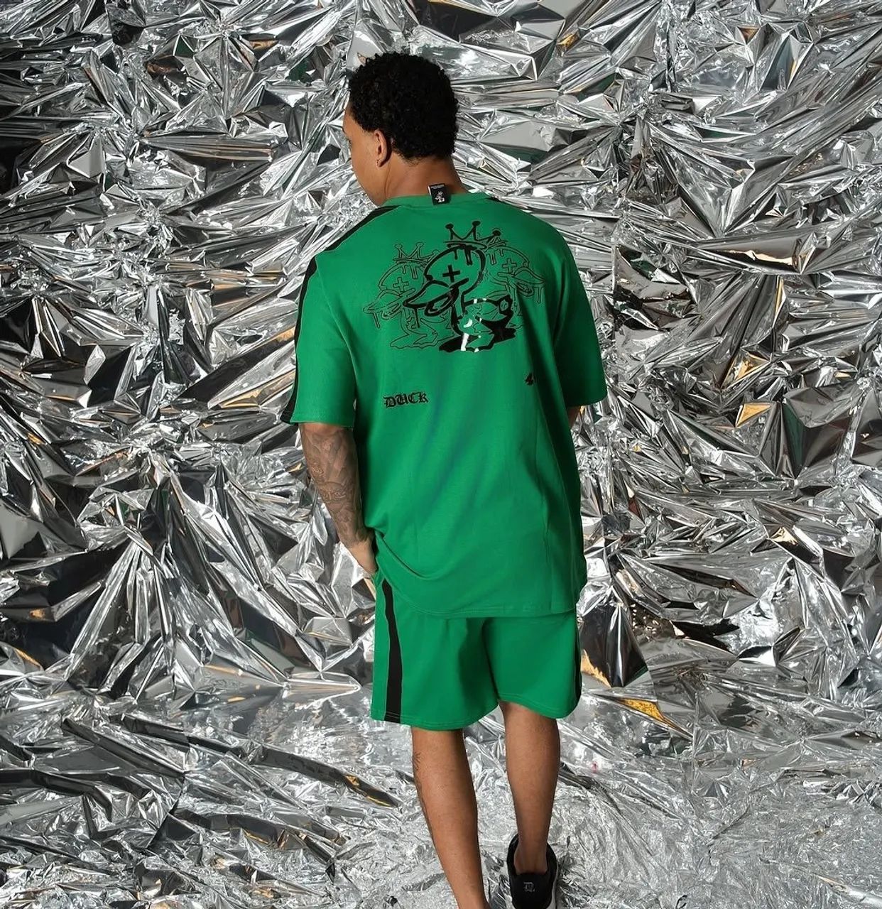 Camisa oversised duck goden