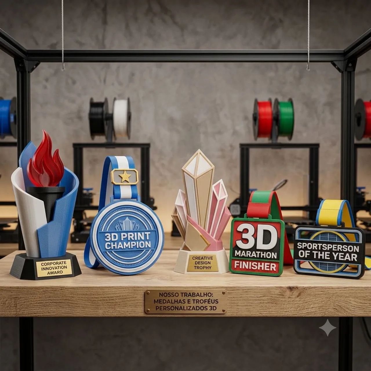 Medalhas e Troféus personalizados 
