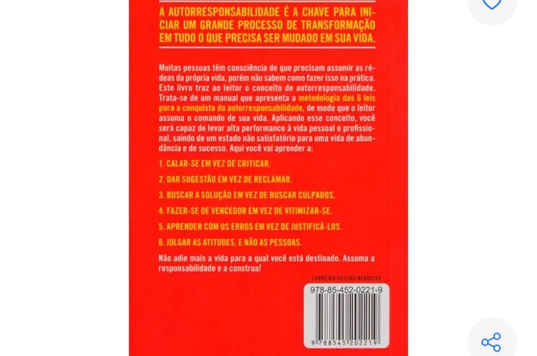 Livro o poder da auto responsabilidade - Foto 2