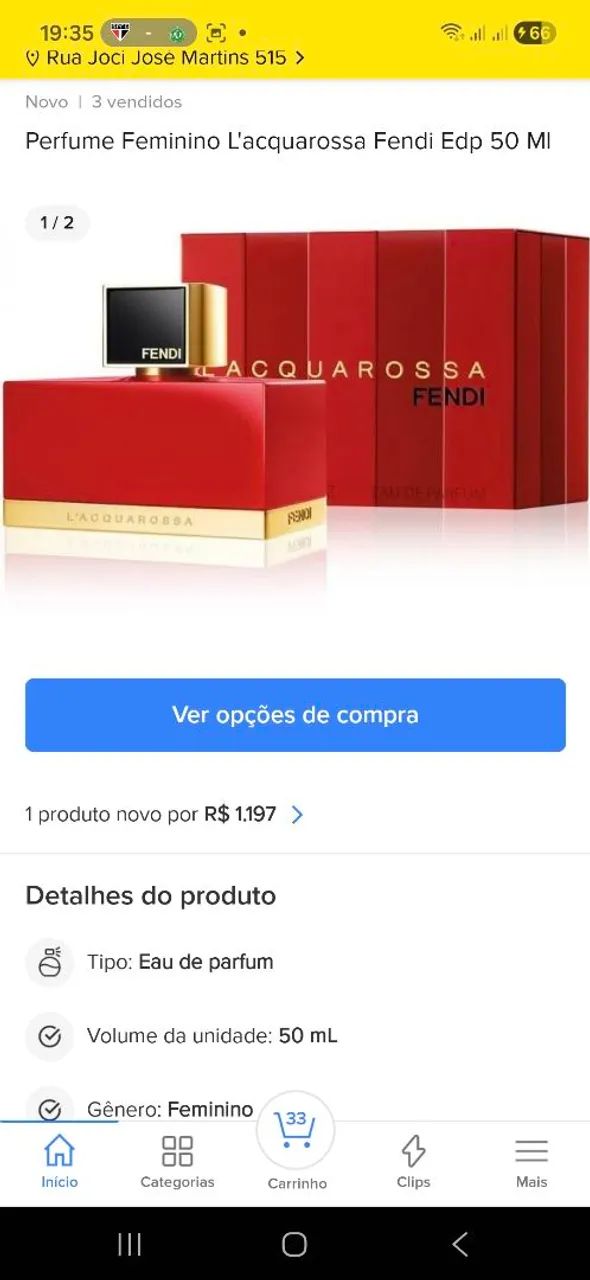 Perfume Fendi usado 2x comprado duty free