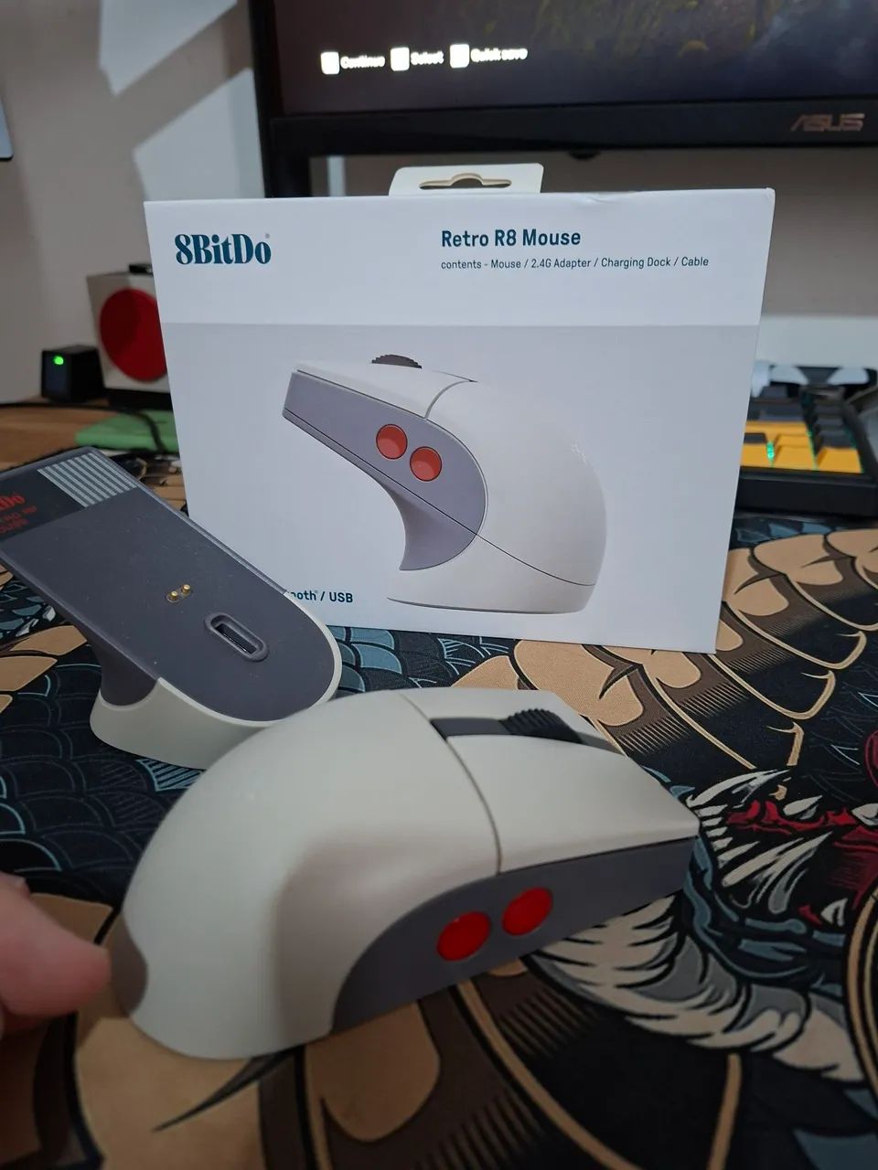 Teclado e Mouse 8bitdo NES 2 meses de uso - Foto 2