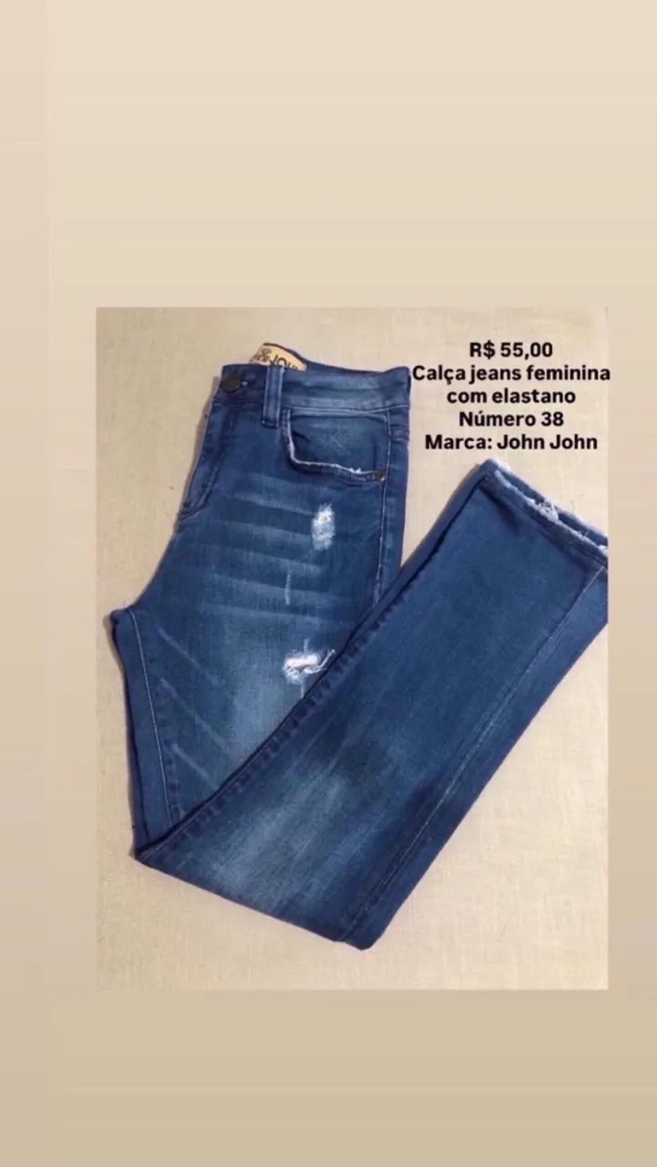 Calça jeans feminina 38 John John - Foto 2