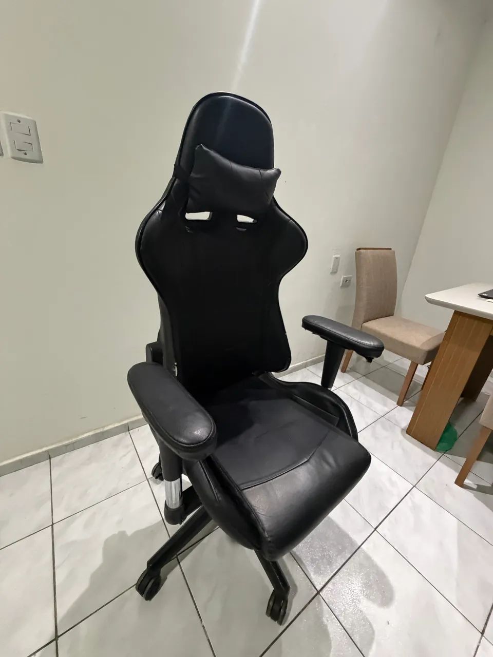 Cadeira Gamer Preta - Foto 5
