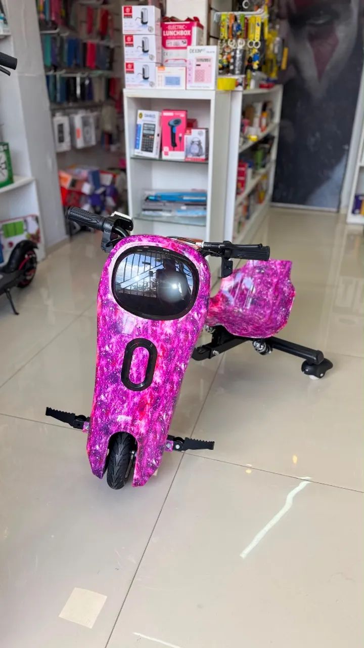 Triciclo drift elétrico 8 polegadas Bluetooth 