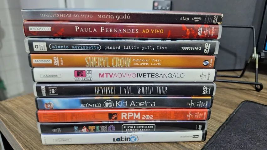 DVDs de Shows (Kit com 10 DVDs de shows)
