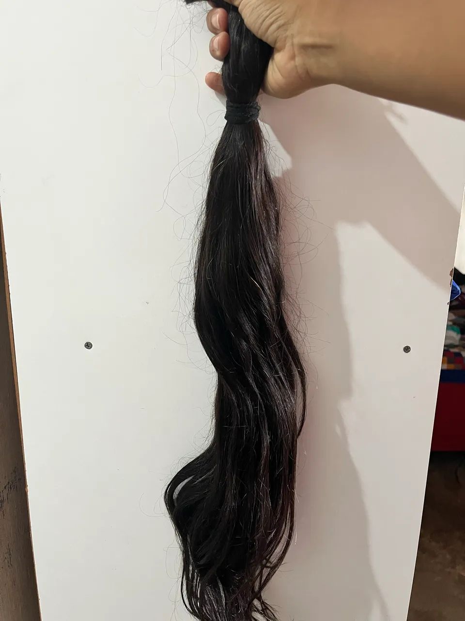 Cabelo humano indiano 65/70cm, leve ondulado 