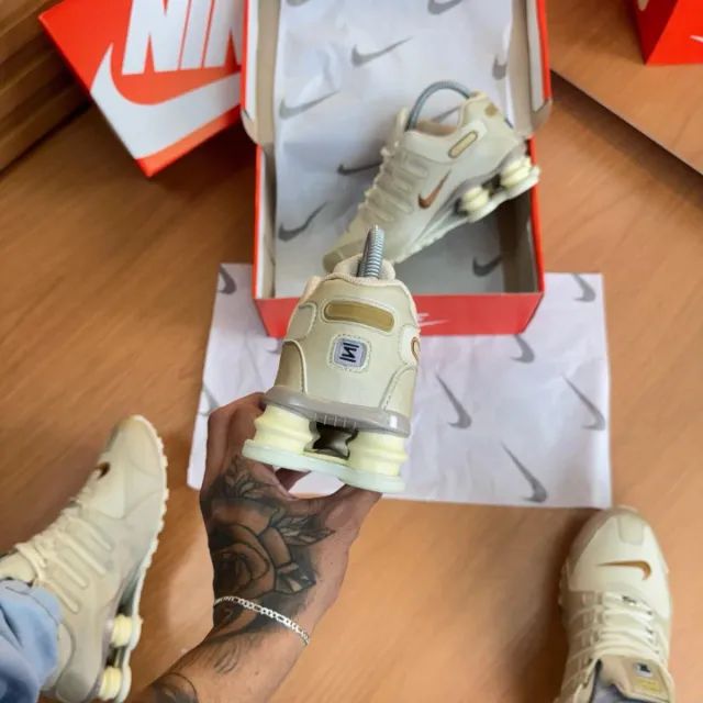 Tênis Shox NZ 4 Molas Nude Gold Importado Masculino - Foto 6
