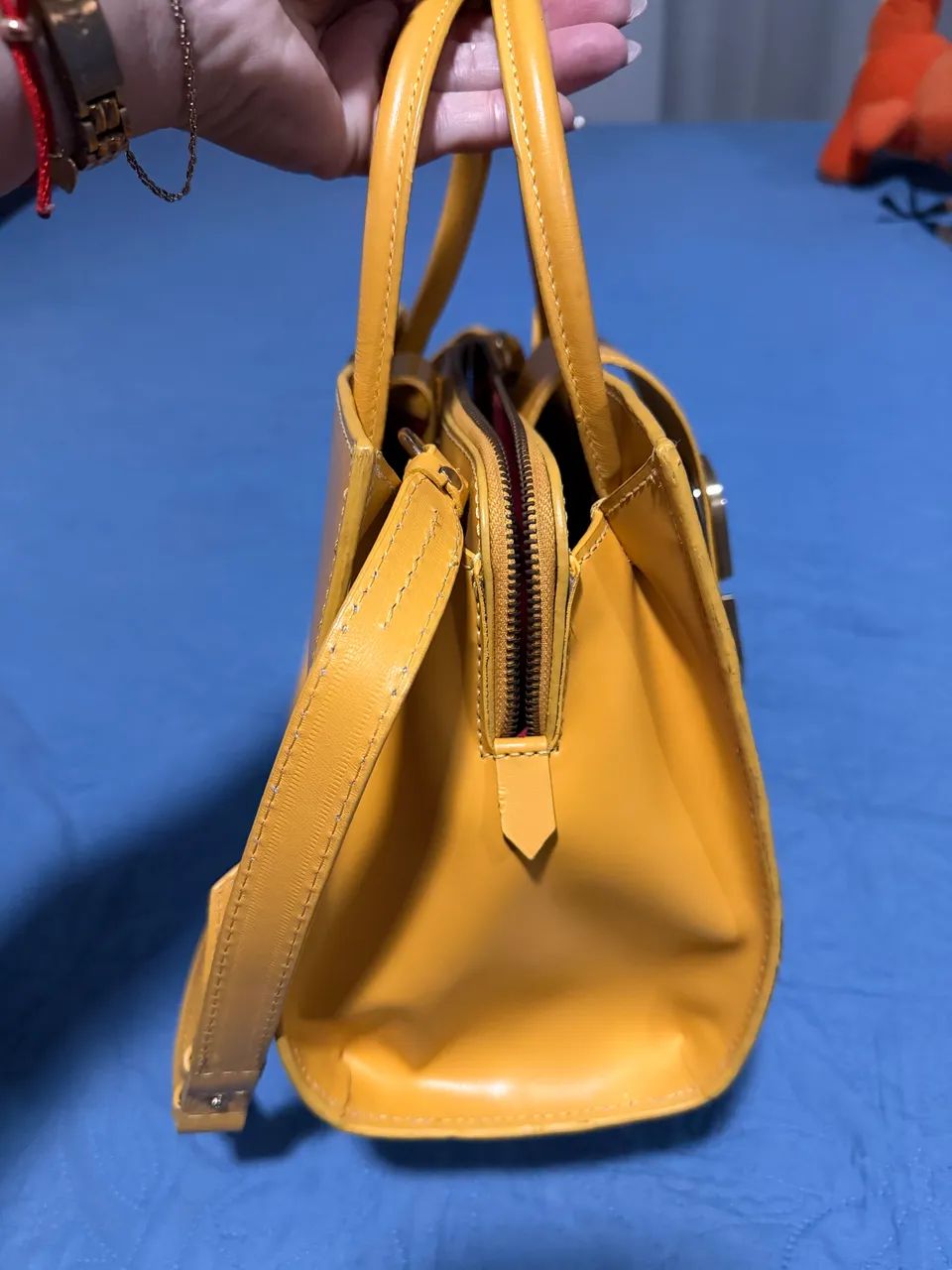 Bolsa Schütz em couro Mostarda - Foto 3