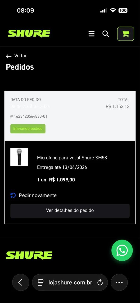 Microfone Shure SM58 - Foto 3