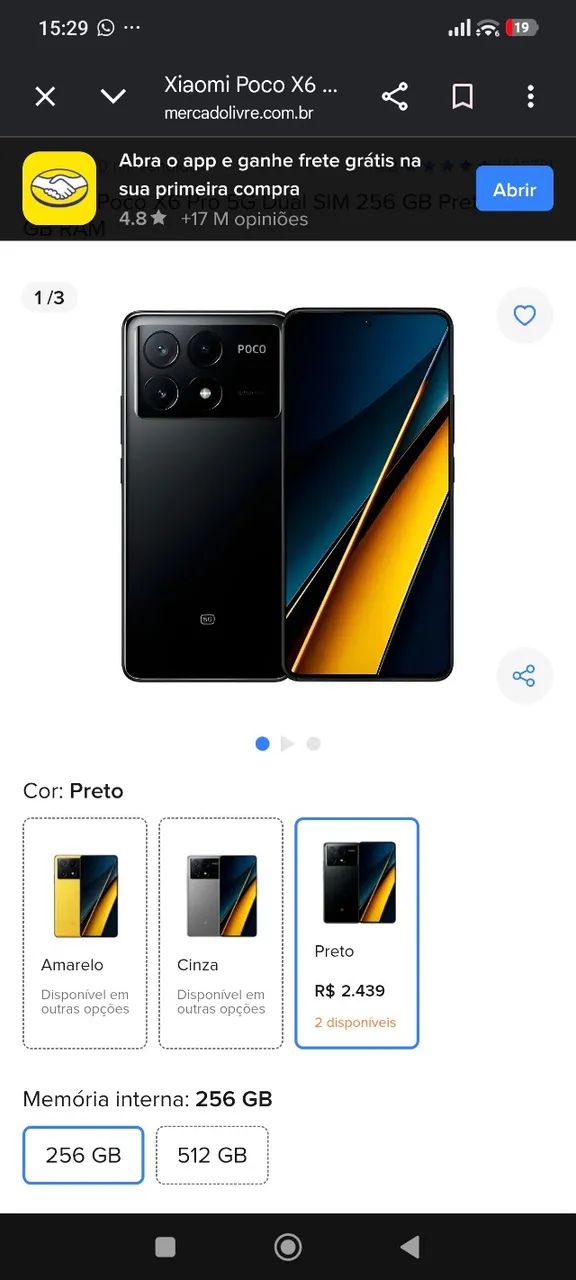 Celular poço x6 pro 5g  - Foto 2