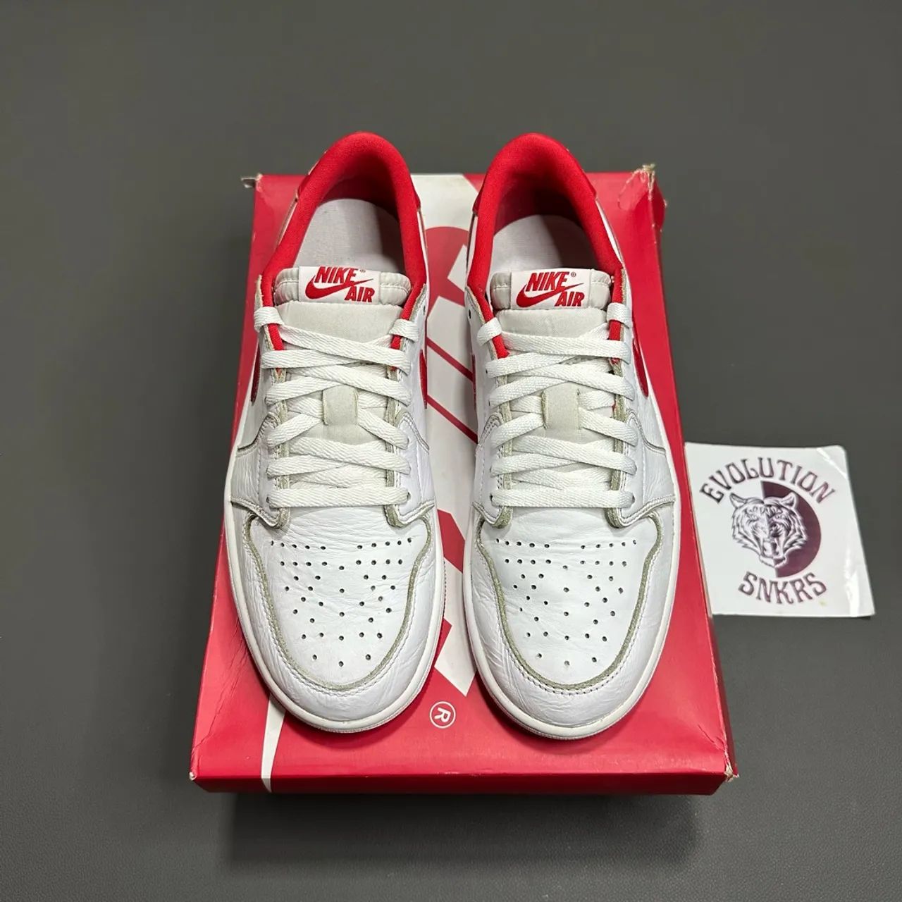 Air Jordan 1 Low OG White Red - Foto 2