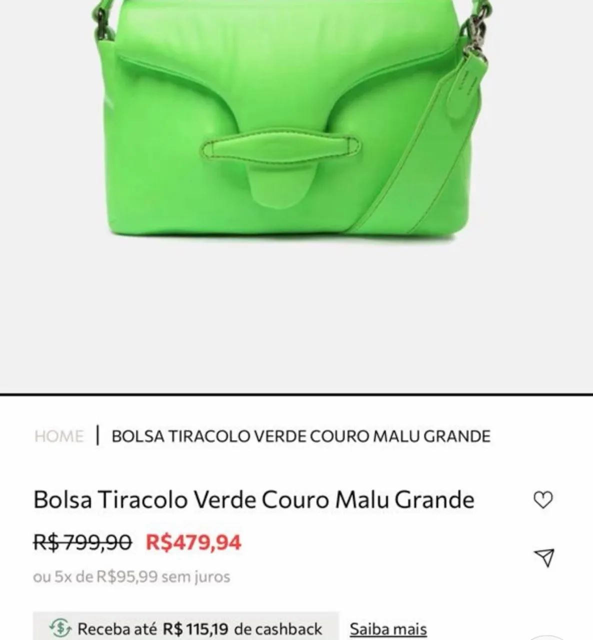 BOLSA AREZZO COURO LEGÍTIMO NOVA  - Foto 3