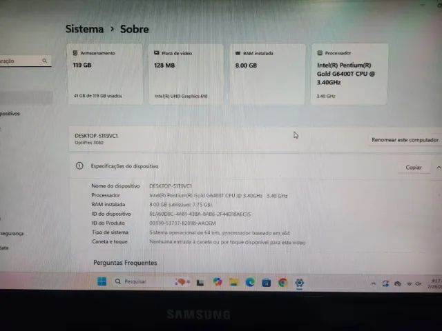 Mini PC Dell OptiPlex Micro 3080 Intel Pentium Gold G6400T - Foto 4