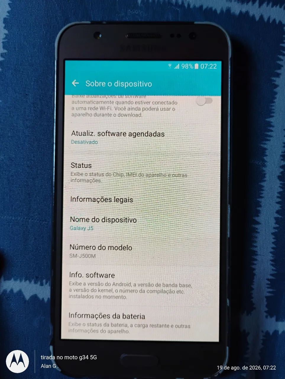 Celular Galaxy Samsung J5 ( sem botão ) funcionando perfeitamente!!!  - Foto 2