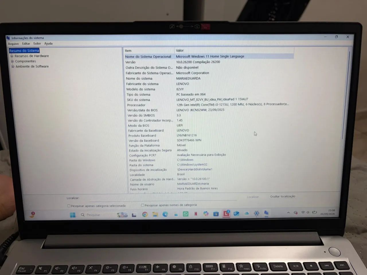 Notebook Lenovo 