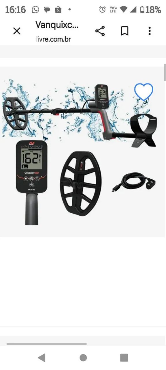 Detector de metais minelab vanquixch 360