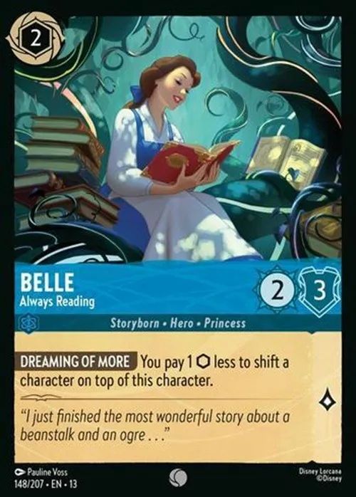 Carta avulsa Lorcana - Belle - Always Reading - Foto 3
