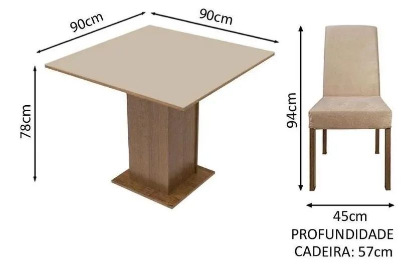 Mesa com 4 cadeiras  - Foto 2