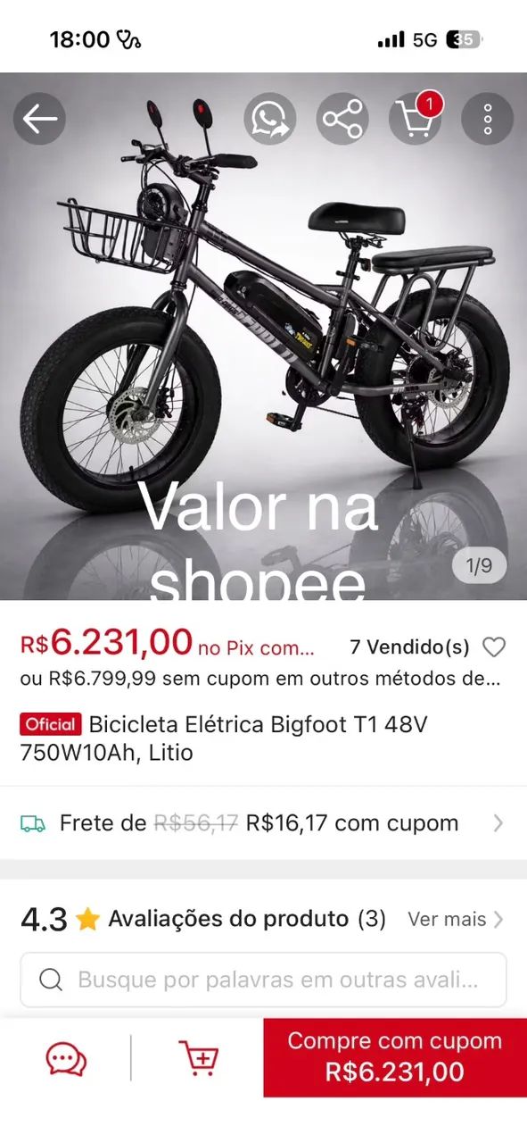 Bike elétrica Nova  - Foto 4