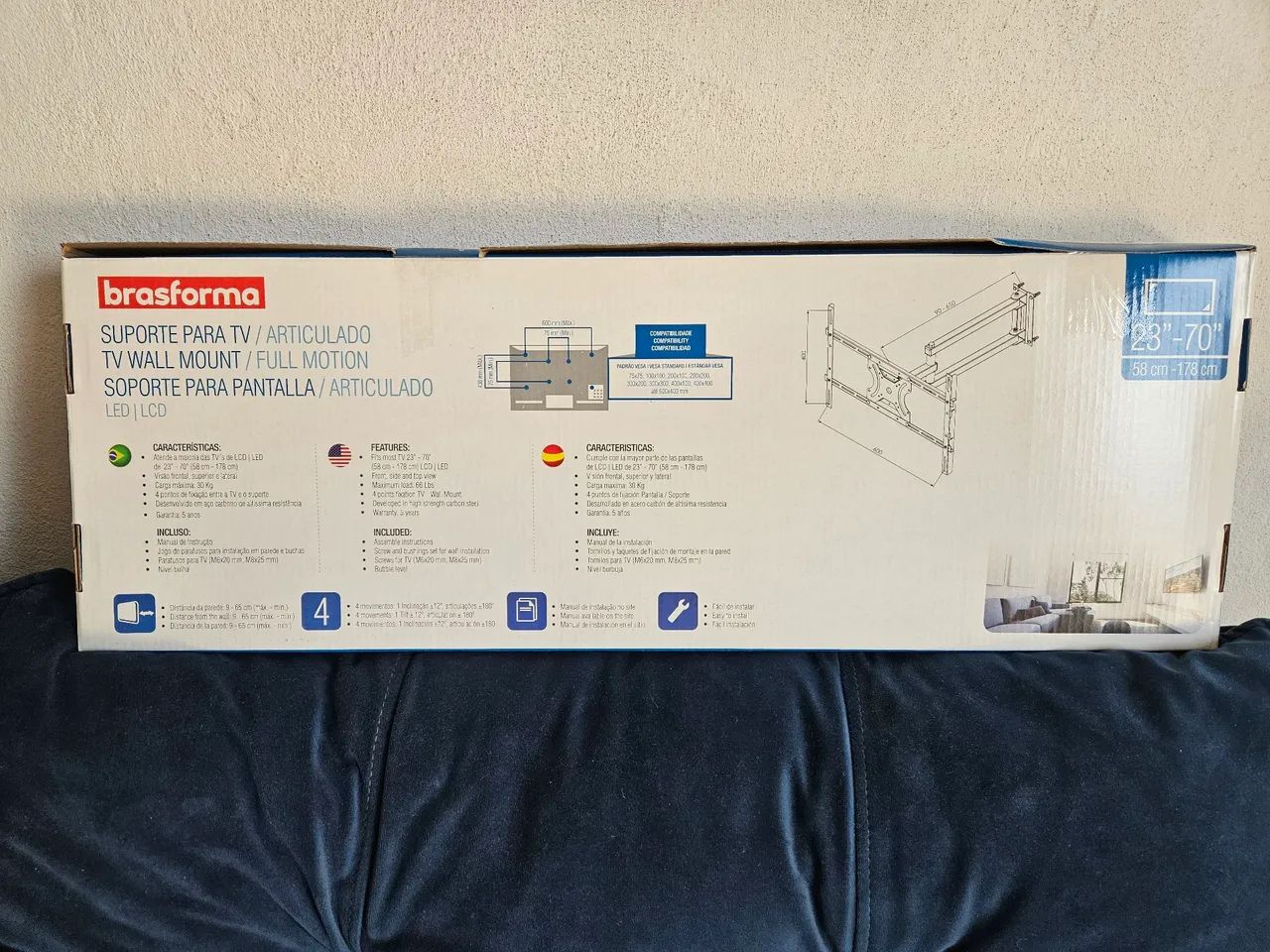 Suporte articulado para TV de 23 a 70 polegadas. - Foto 5