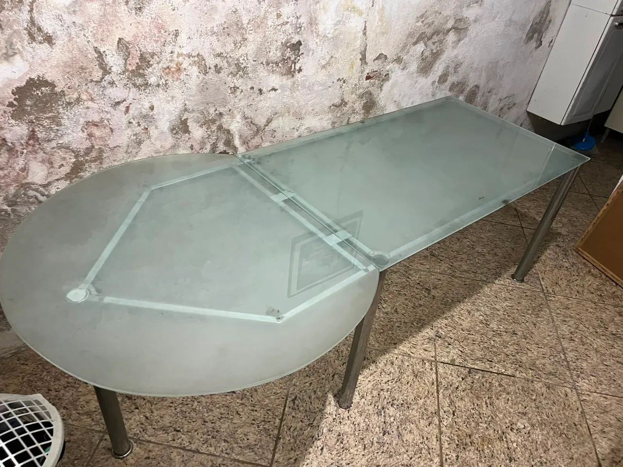 Messa de vidro com estrutura de inox  - Foto 3