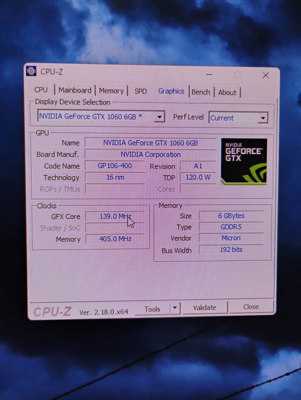 Nvidia GTX 1060 6gb