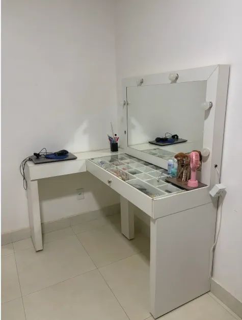 Penteadeira Camarim com espelho e iluminação - MDF - Foto 2