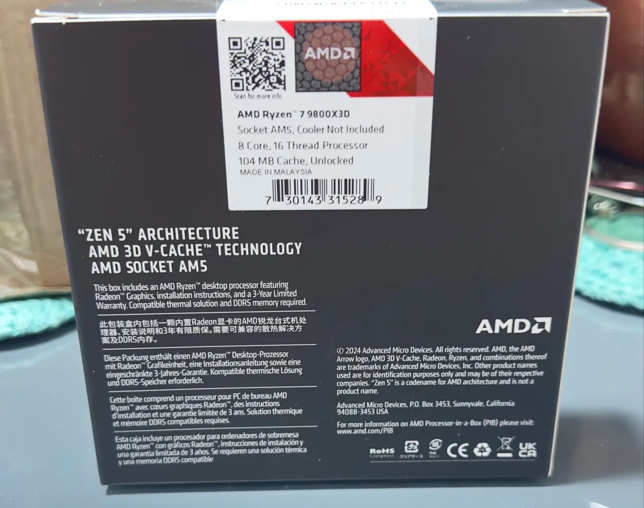 PROCESSADOR AMD RYZEN 7 9800x3D - Foto 2