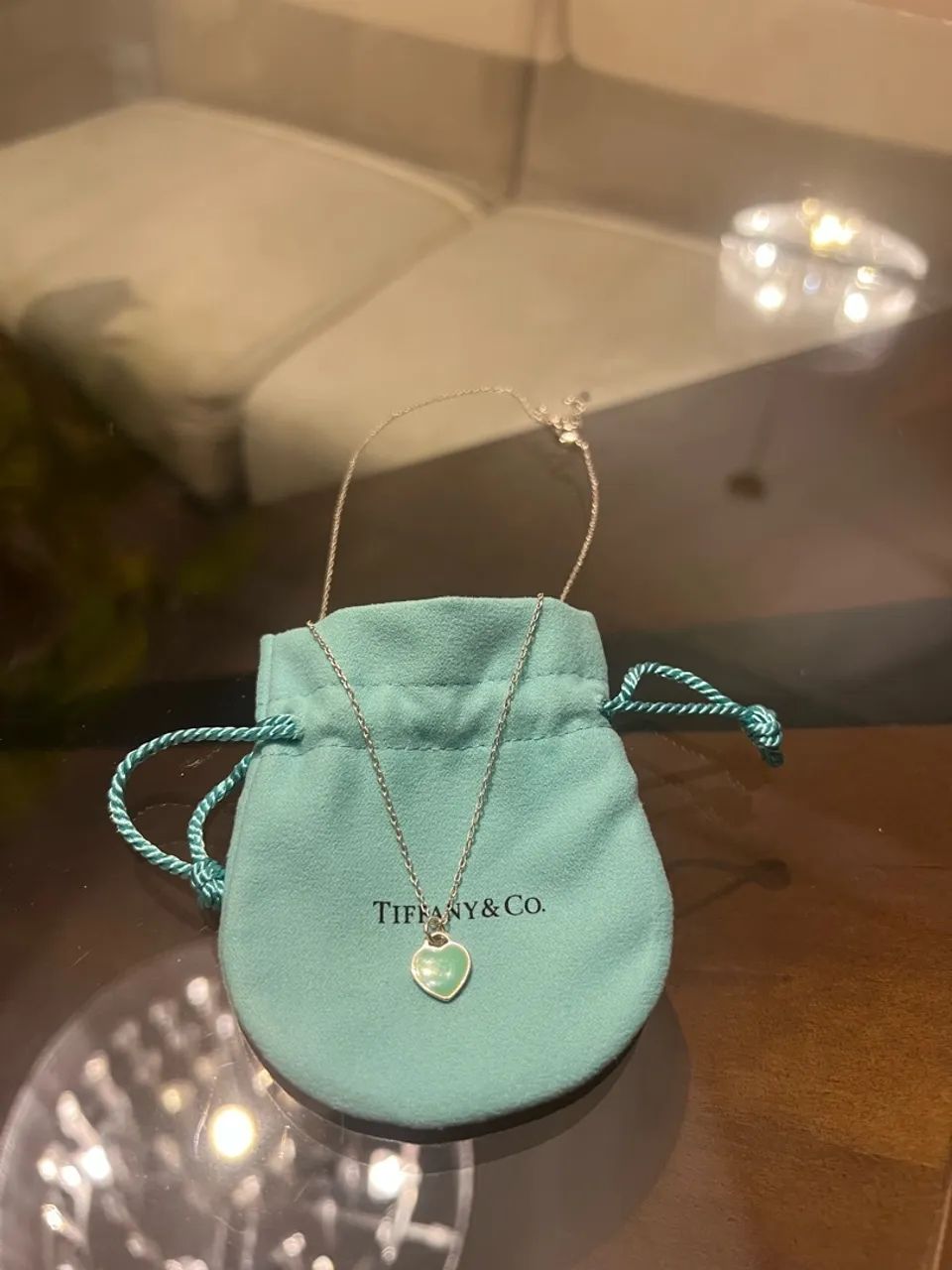 colar tiffany & co coração prata