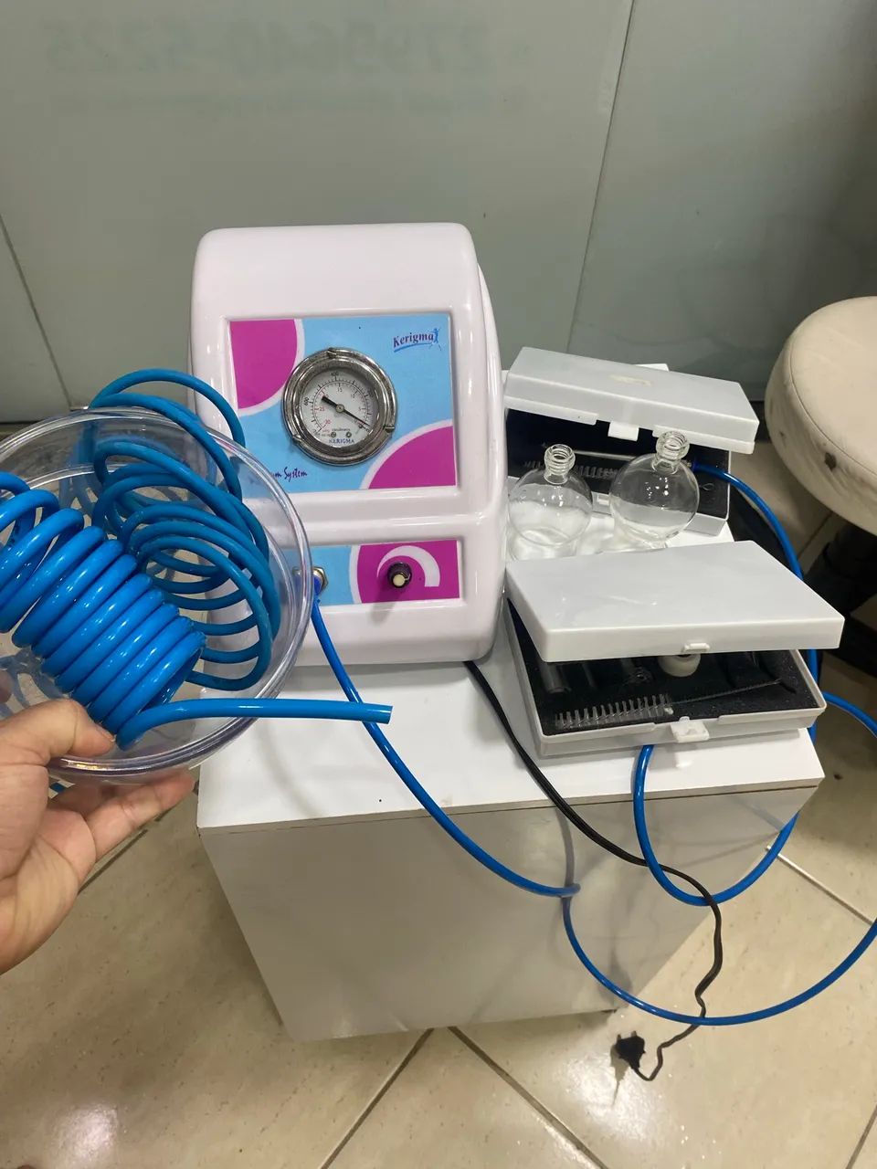 Aparelho vácuo endermo, kit peeling de diamante, limpeza de pele e pumpup - Foto 3