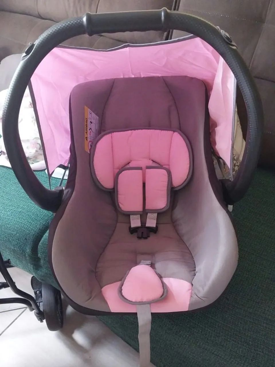 Bebê conforto, cadeira de alimentação e carrinho de bebê  - Foto 2