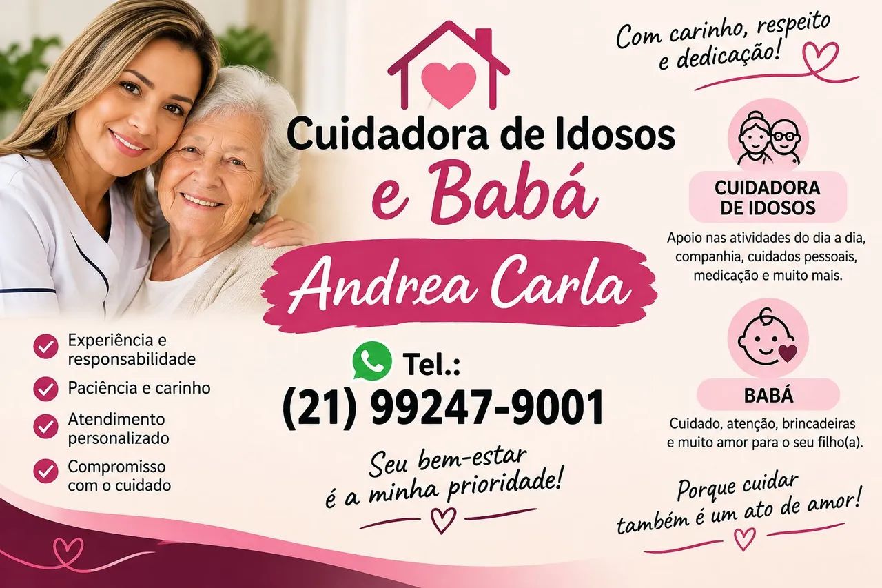 Cuidadora de idosos e babá 