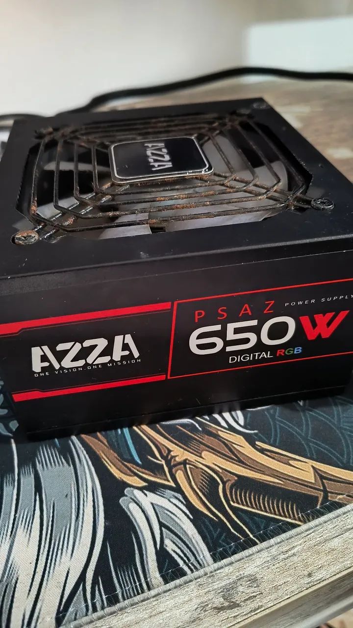 Fonte Azza RGB 650W funcionando perfeitamente  - Foto 2