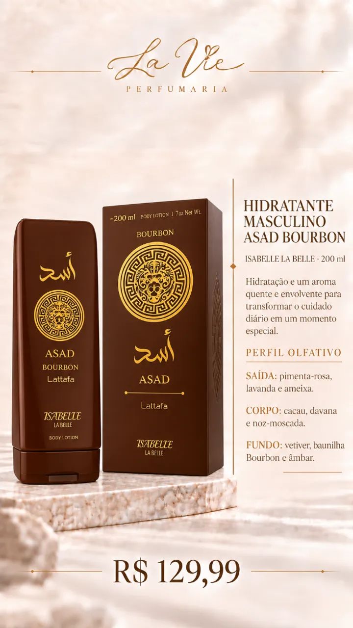 Hidratante Masculino ASAD BOURBON - 200ml