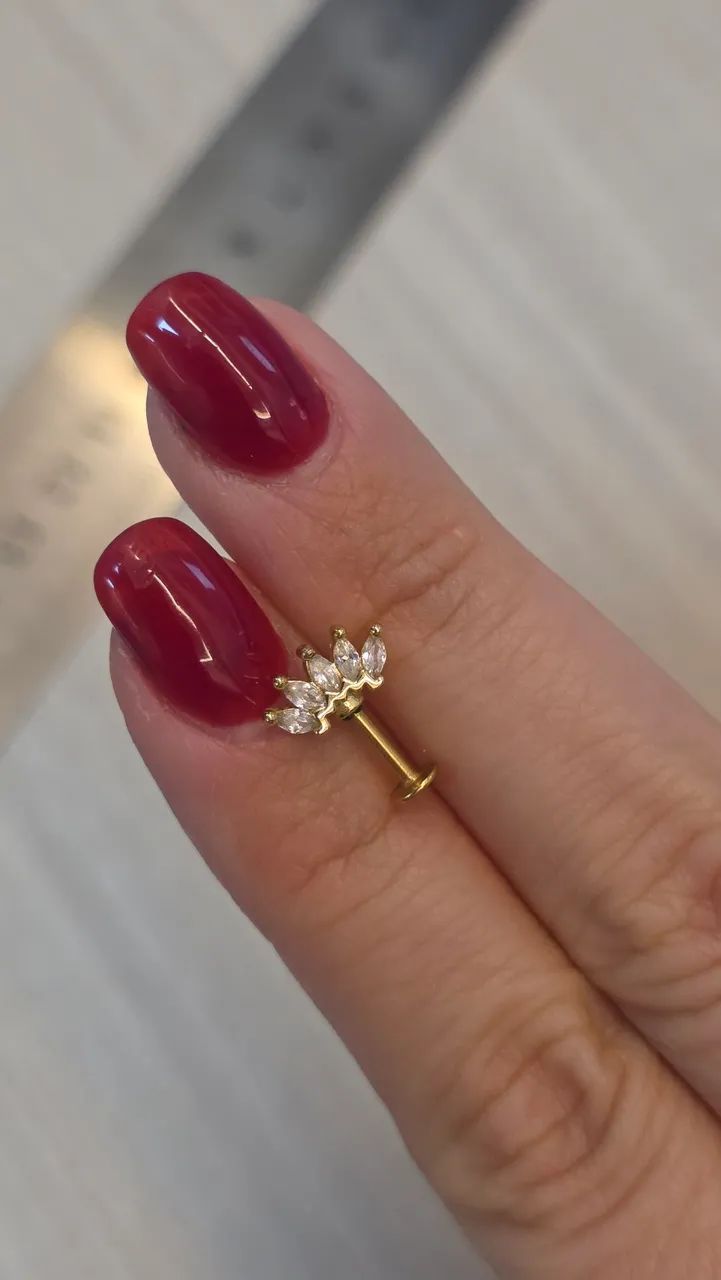 Brinco tipo Piercing indiano dourado