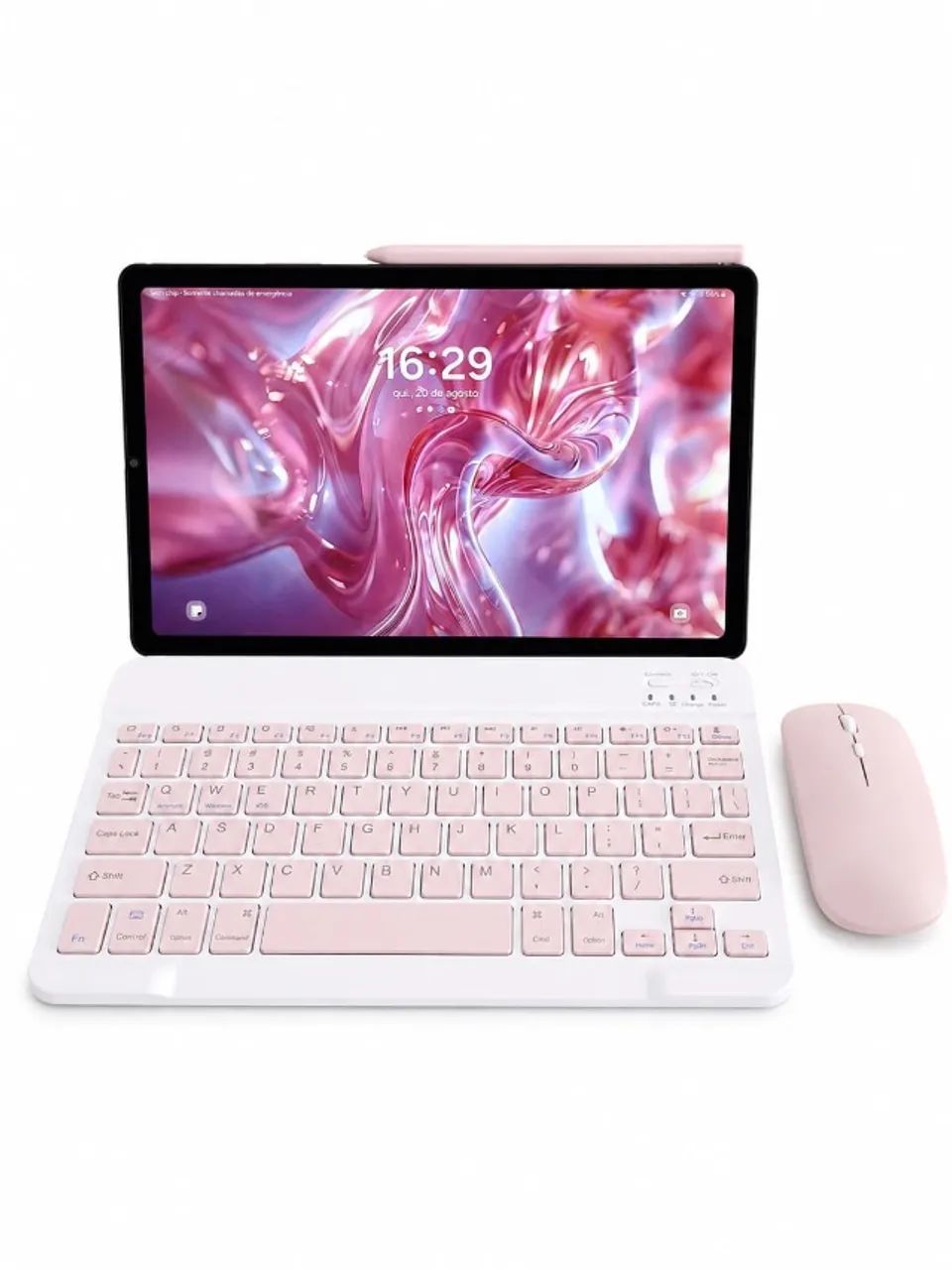 Tablet Galaxy Tab S6 Lite 4G 64gb Rosa + Capa + Spen + película + teclado mouse bluetooth - Foto 2