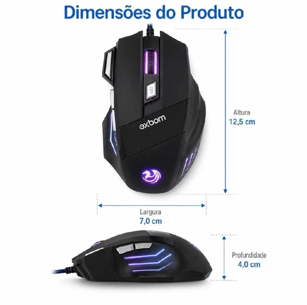 Vendo mouse gamer exbom - Foto 4