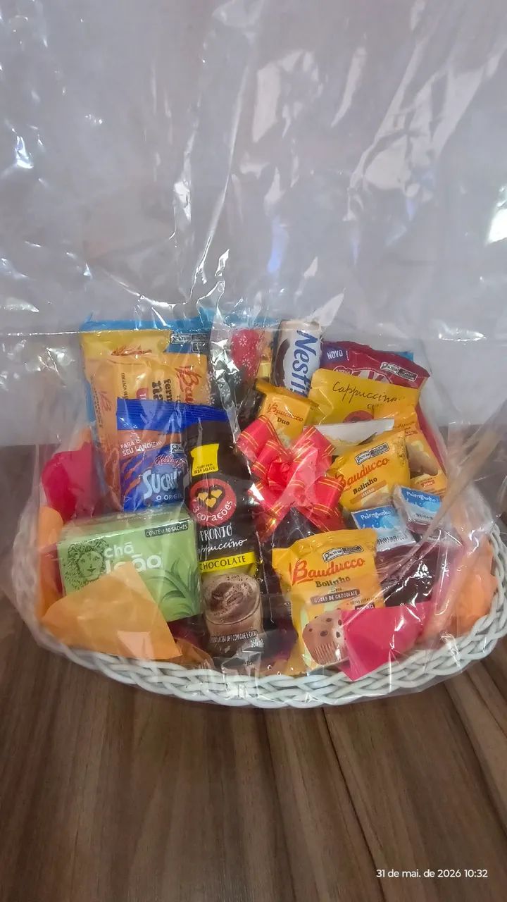 Cesta café da manhã presente