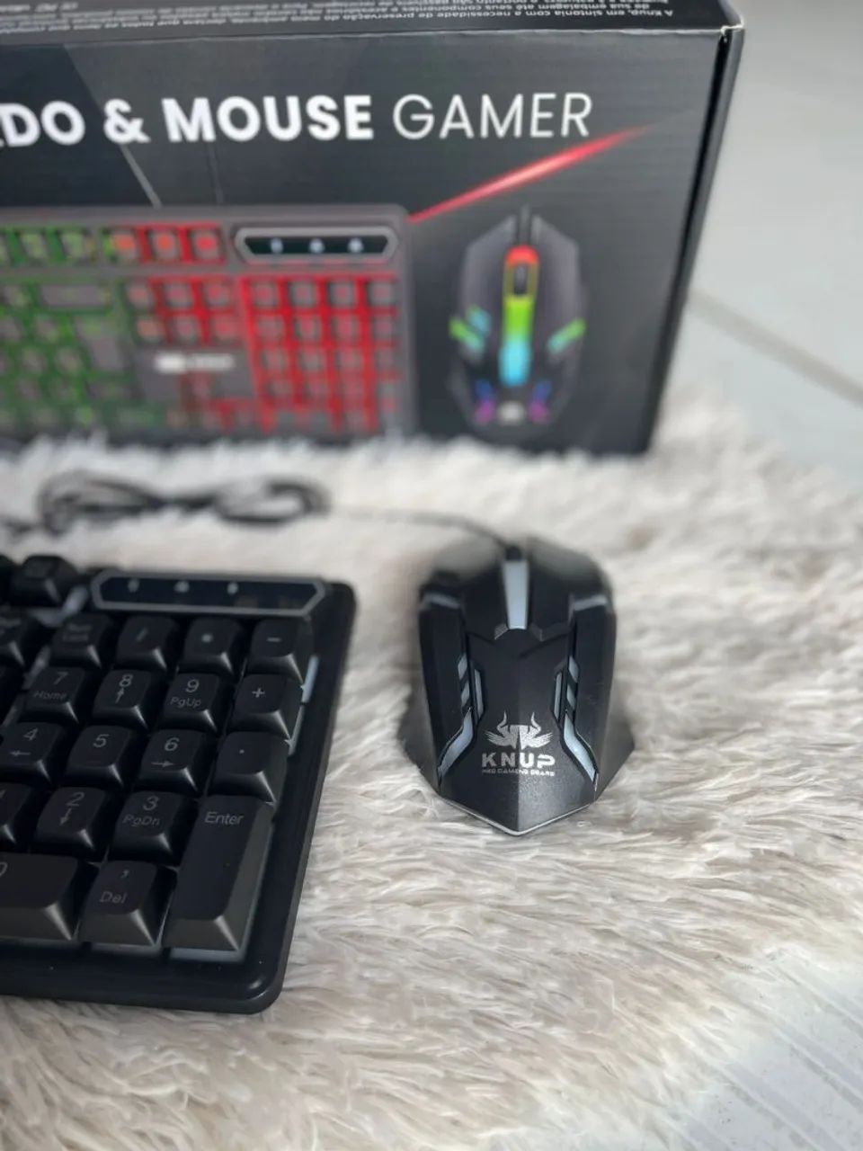 Teclado e mouse Game via USB com LED RGB - Foto 5