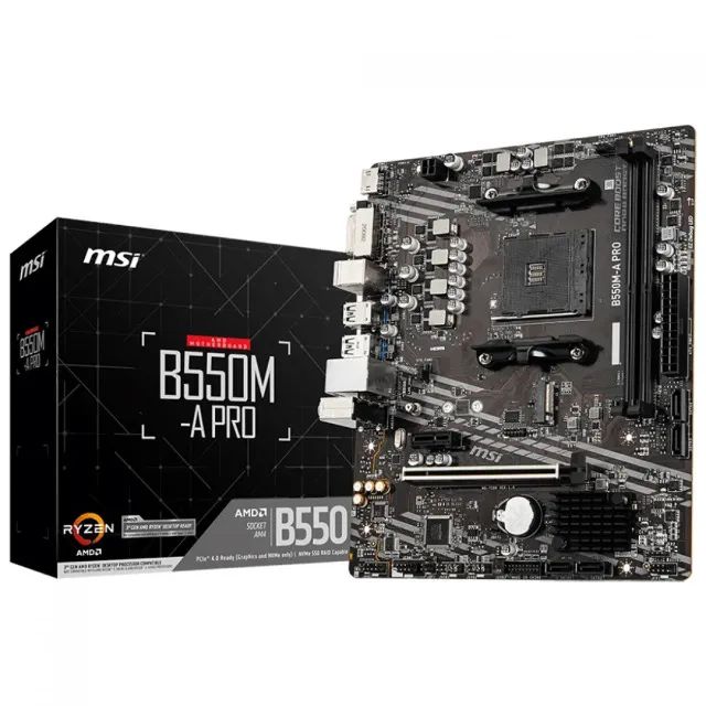 Placa Mãe MSI B550M-A PRO, AMD AM4, mATX, DDR4,Nova Lacrada