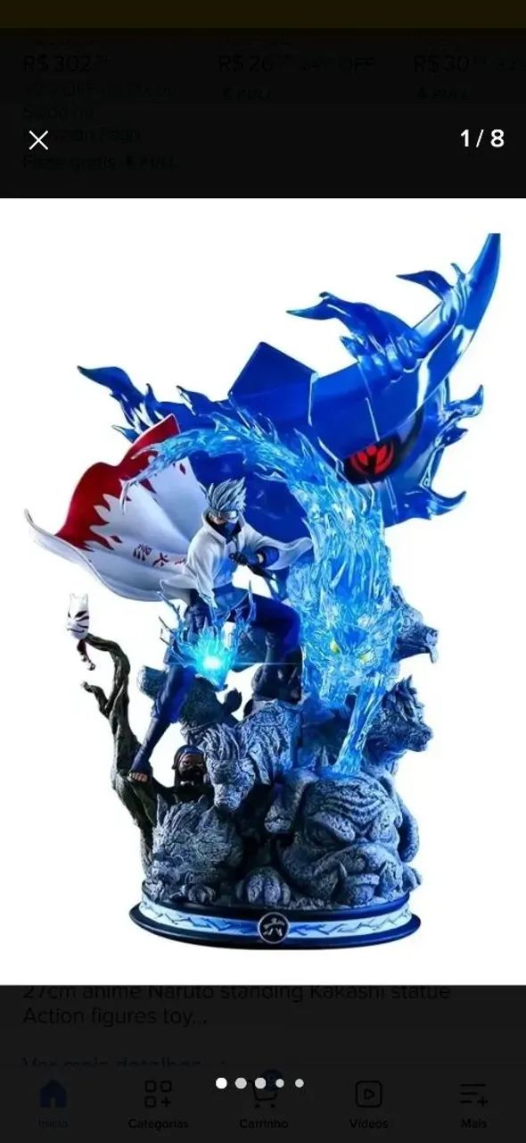27cm Anime Naruto Standing Kakashi Statue<br>Action Figures Toy