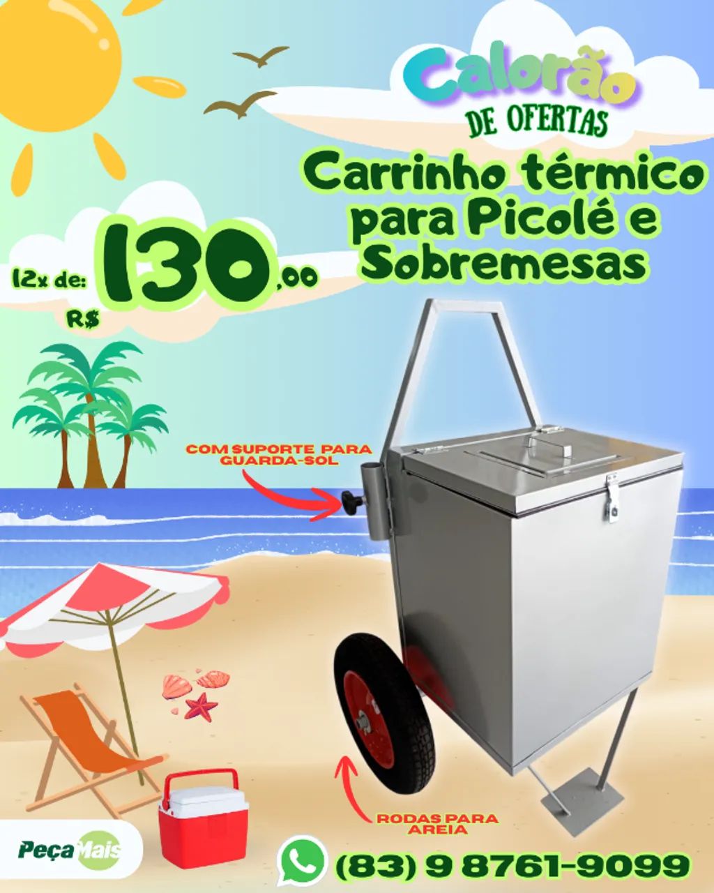 Carrinho de Picolé e Sobremesas