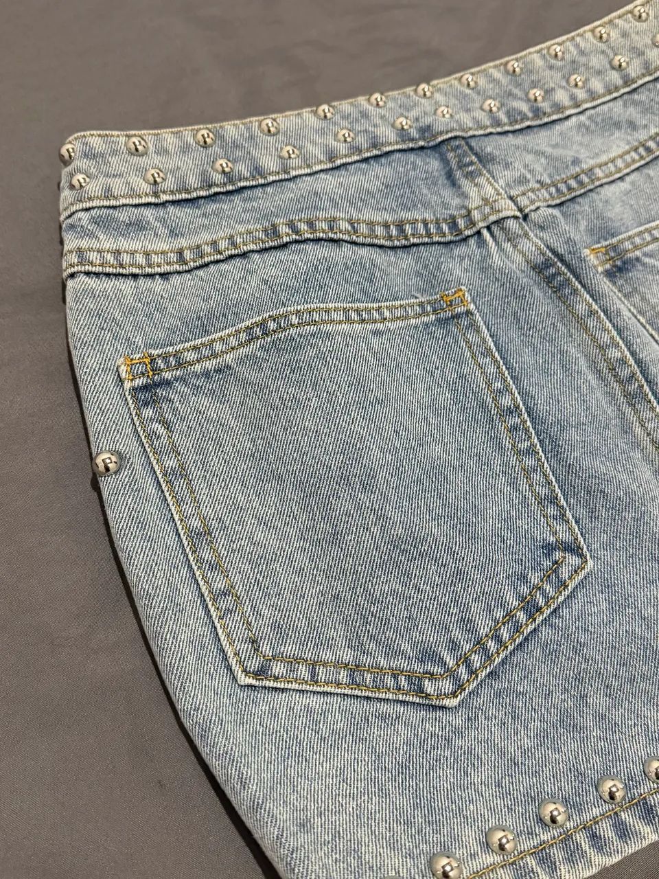 Mini Saia Jeans com Studs - Foto 3