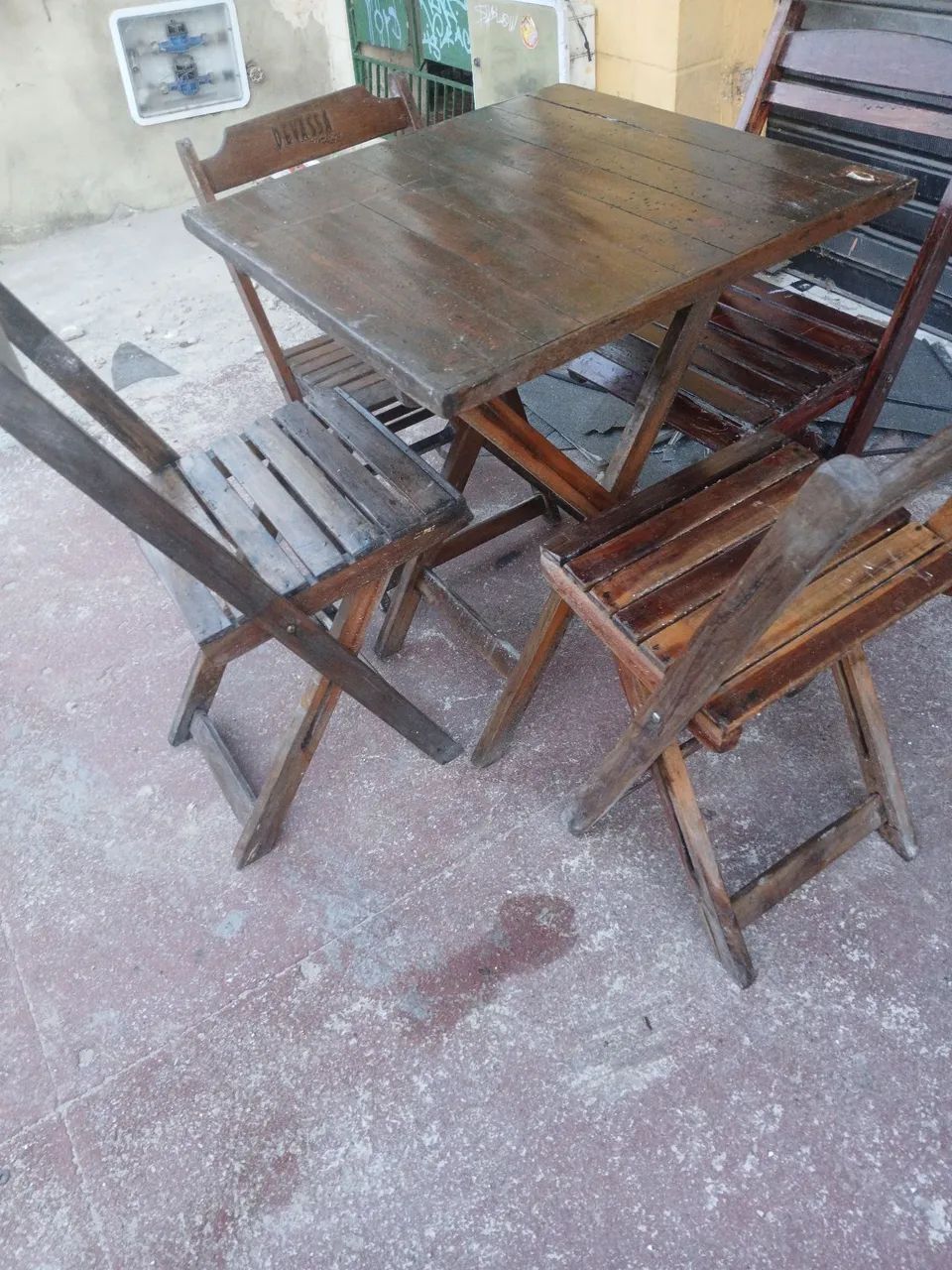 Conjunto mesa dobrável c/cadeiras  - Foto 3