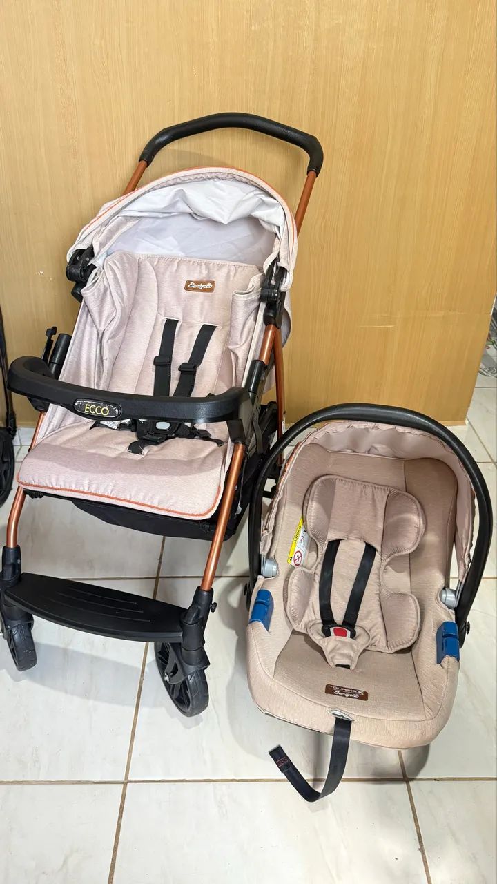Carrinho e bebê conforto burigotto 