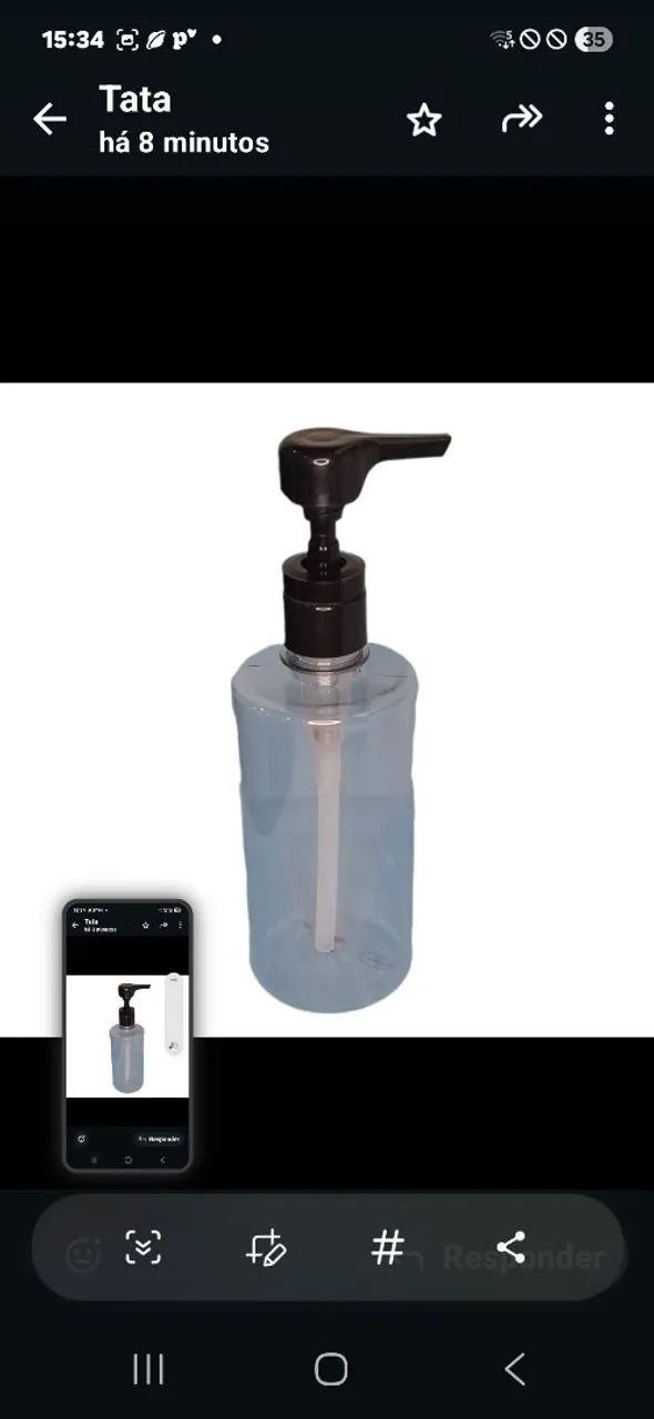 Frasco 500ml com valvula pump super luxo - Foto 2
