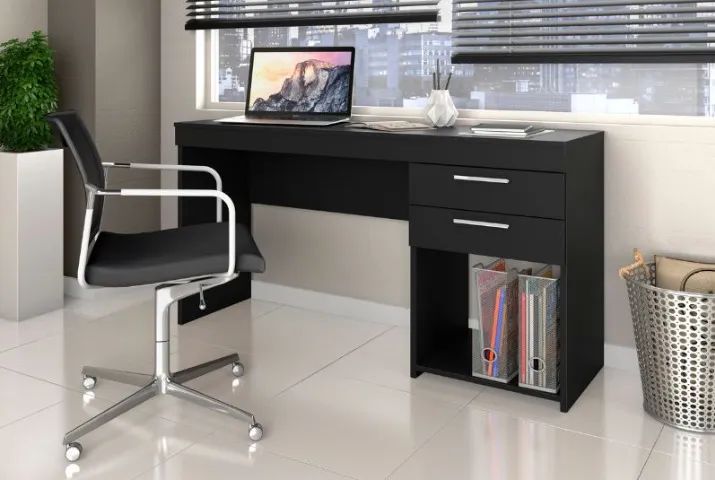 Mesa de escritório com 2 gavetas - Foto 4