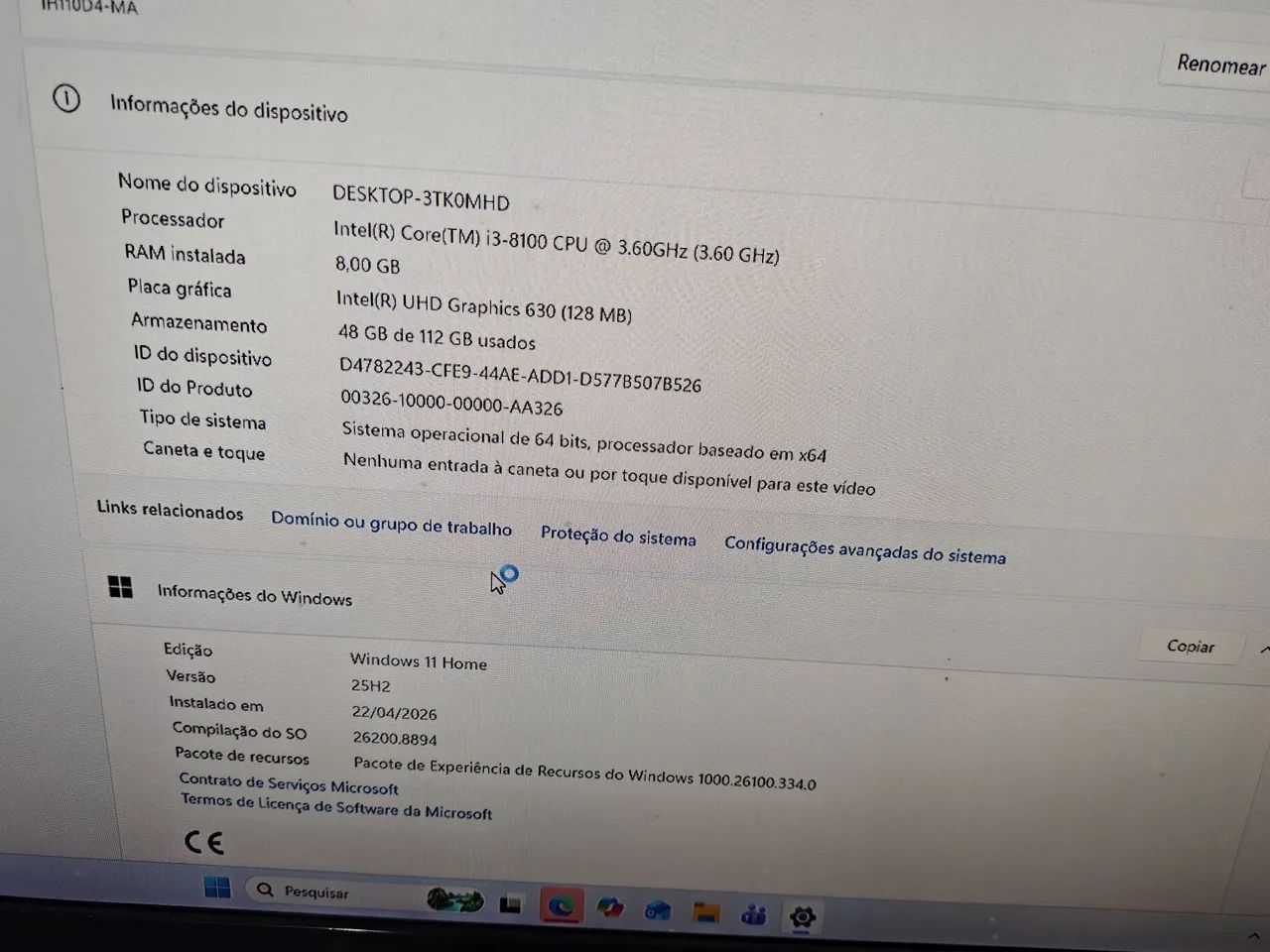 CPU Intel(R) UHD graphics 630 - Foto 3
