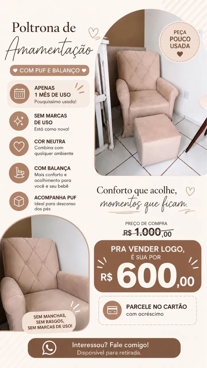 Poltrona Com puff 