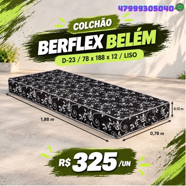 colchão berflex belém solteiro